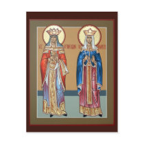 Sts. Catherine and Alexandra Prayer Cards Postcard