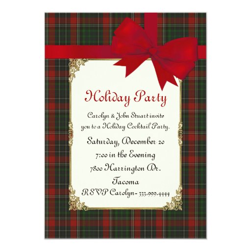stuart clan tartan plaid custom christmas party 5x7 paper company christmas party gift ideas