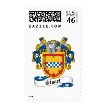 Stuart Family Crest Postage Stamp