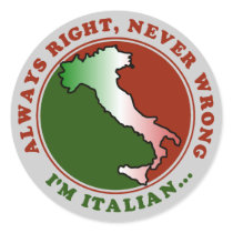 Stubborn Italian Funny Stickers