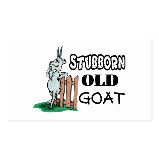 Stubborn Old Goat Business Cards (back side)