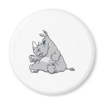 stubborn sitting rhino magnets by doonidesignsanimals stubborn sitting rhino magnets