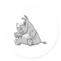 stubborn sitting rhino stickers by doonidesignsanimals stubborn sitting rhino stickers