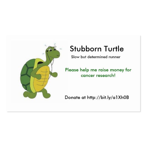 Stubborn Turtle Business Card Templates (front side)