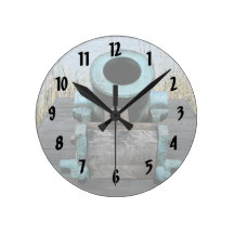 stubby canon water grass background round wallclocks