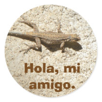 Stucco lizard sticker