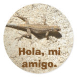 Stucco lizard sticker