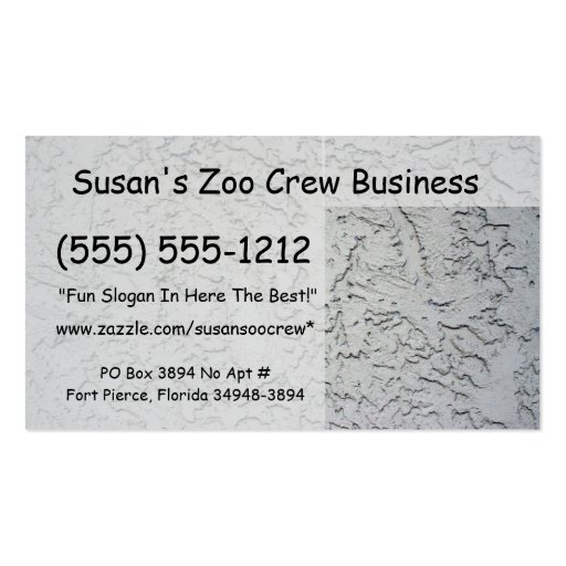Stucco plaster wall background texture business card | Zazzle