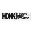 Stuck in Traffic (black) bumper stickers by eternally Stuck in Traffic (black) bumper stickers