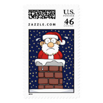 Stuck Santa postage by wislander Stuck Santa postage