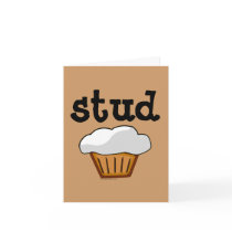 Stud Muffin, Cute Funny Baked Good Greeting Card