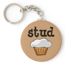 Stud Muffin, Cute Funny Baked Good Key Chain