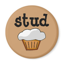 Stud Muffin, Cute Funny Baked Good Refrigerator Magnet
