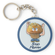 Stud Muffin Humor Keychain