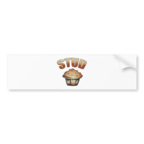 Stud Muffin Wash Design Bumper Stickers
