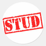 Stud Stamp Round Stickers