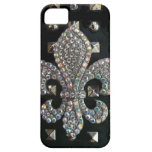 Studded fleur de lis print case iPhone 5 case