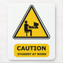 Student at work mousemat mousepads