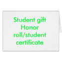 STudent award cards