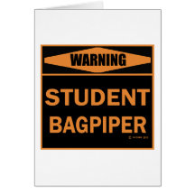 Student Bagpiper Greeting Card