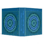 Student Binder with Cool Blue Digital Art 1 1/2 "