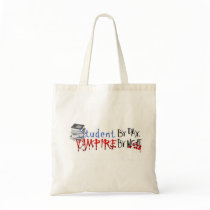 Student by Day, Vampire by night Canvas Bags