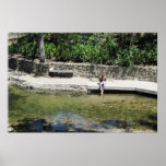 Student Cools Feet in San Luis Obispo Creek posters