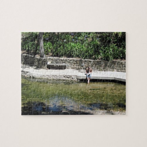 Student Cools Feet in San Luis Obispo Creek puzzle
