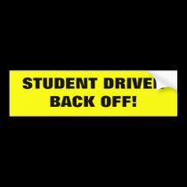 Student Driver Bumper Sticker bumper stickers