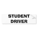 STUDENT DRIVER bumper stickers by christigmc STUDENT DRIVER bumper stickers