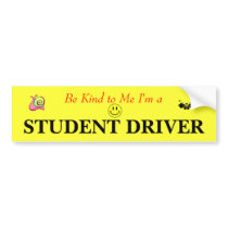 Student Driver Bumper Sticker bumper stickers