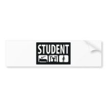 student icon bumper sticker