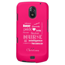 Student Nurse-Attributes Name /Hot Pink Samsung Galaxy Nexus Cases