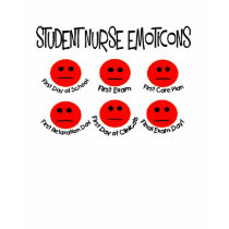 STUDENT NURSE EMOTICONS t-shirts