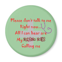 Student Nurse "Nursing Notes" Funny T-shirt magnets