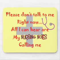 Student Nurse "Nursing Notes" Funny T-shirt mousepads by gailg1957 Student Nurse "Nursing Notes" Funny T-shirt mousepads