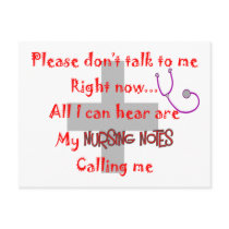 Student Nurse "Nursing Notes" Funny T-shirt postcards by gailg1957 Student Nurse "Nursing Notes" Funny T-shirt postcards