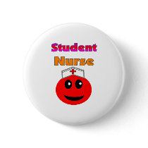 Student Nurse RED SMILEY with Nurse Cap buttons by gailg1957 Student Nurse RED SMILEY with Nurse Cap buttons