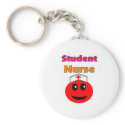 Student Nurse RED SMILEY with Nurse Cap keychains