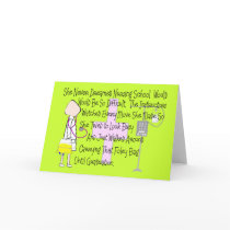 Student Nurse Story Art Gifts--"Foley Bag" Funny cards