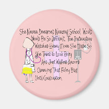 Student Nurse Story Art Gifts--"Foley Bag" Funny Refrigerator Magnets