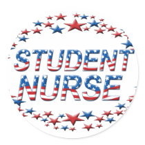 STUDENT NURSE - USA PATRIOTIC STARS stickers by NurseStore STUDENT NURSE - USA PATRIOTIC STARS stickers