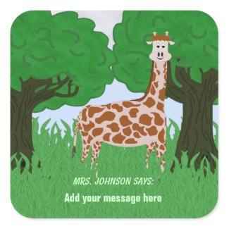 Student or Patient Giraffe Stickers sticker