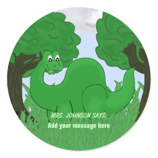 Student/Patient Dinosaur Stickers sticker