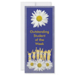 Student Recognition Daisies Bookmark Rack Card