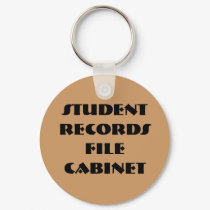 Student Records File Cabinet keychains by FractaGifts Student Records File Cabinet keychains