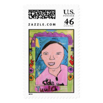 Student Self Portrait Art #202-10 Postage