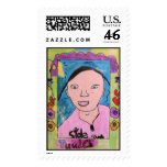 Student Self Portrait Art #202-10 postage