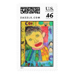 Student Self Portrait Art #202-12 postage