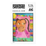 Student Self Portrait Art #202-1 postage